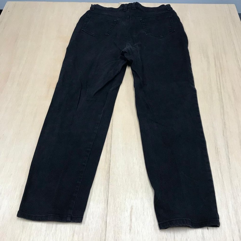 st johns bay women black jeans straight leg 18 - Picture 2 of 4